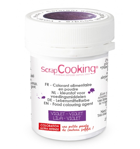 [08055633] SCRAPCOOKING COLORANT ALIMENTAIRE HYDRO VIOLET 5GR
