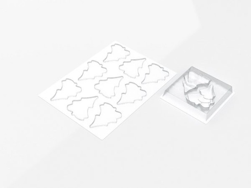 [08057673] 087015 PCB INDIVIDUAL FIR TREE DESSERT MOULDS FOR 36 PIECES 22PCES ***ON ORDER***