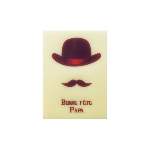 [08056408] 040188 PCB RECTANGLES CB BONNE FÊTE PAPA 4X2,9 CM66PCES ***S/CD***
