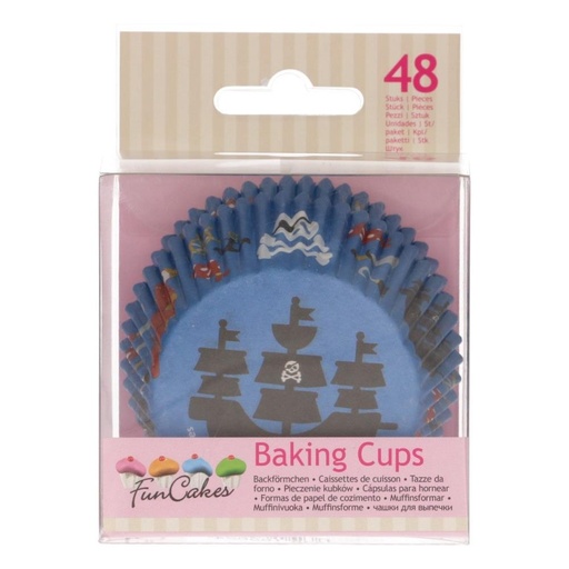 [70407324] +FUNCAKES CAISSETTE CUPCAKE PIRATE 48 PCES
