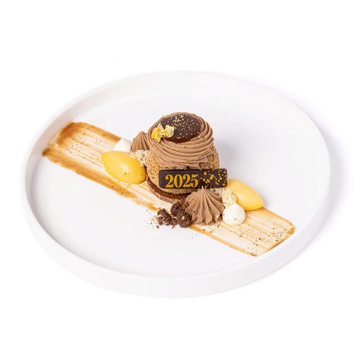 [08039874] 2014525 PLAQUETTE 2024 EN CHOCOLAT NOIR 45 X 13 MM 300 PCES ***S/CD***