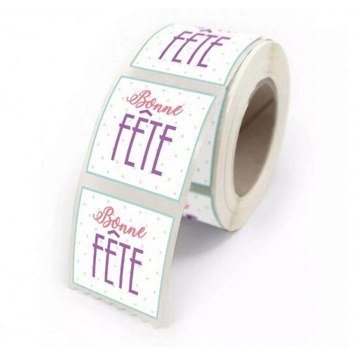 [70407642] ETIQUETTES ADHESIVES FANTAISIE BONNE FETE
