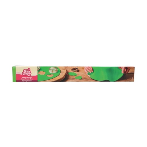 [70407375] FUNCAKES GREEN SUGAR PASTE READY TO ROLL OUT ROUND Ø 36CM 430GR