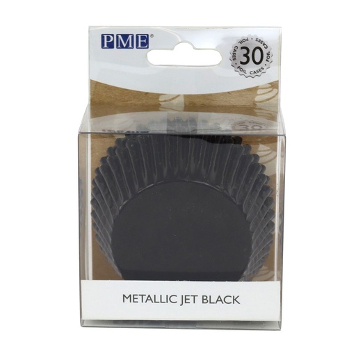 [08053473] PME CAISSETTE CUPCAKE ALU NOIR METALLIQUE 30 PCES