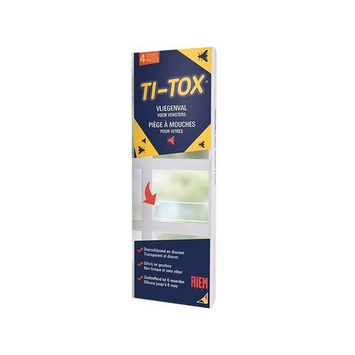 [55091103] RIEM TI TOX VLIEGENVAL VOOR GLAS 4ST