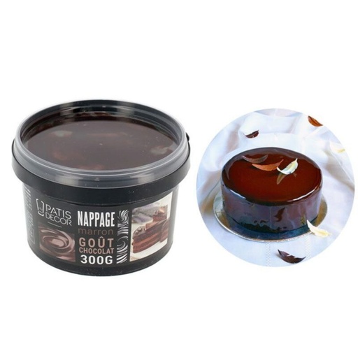 [08075913] SAUS BEDEKKING CHOCOLADE 300GR=POT