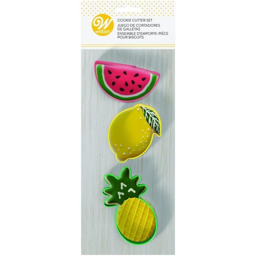 [08053072] WILTON 3 EMPORTE-PCES PASTEQUE-CITRON-ANANAS