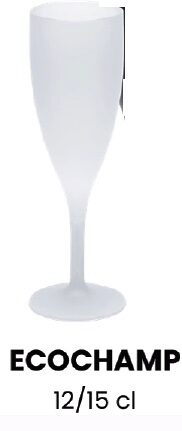 [44103447] PP FROSTED FLUTE GLASS 12/15CL