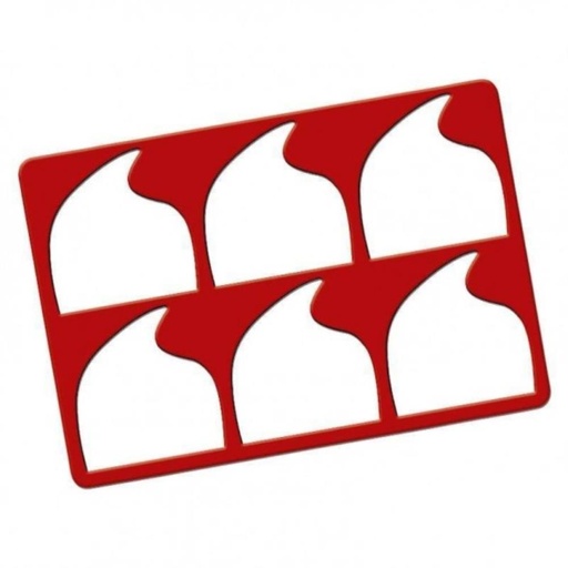 [70409089] CHABLON SILICONE POUR EMBOUT BUCHE 290 X 195 X 2 MM 6 EMPREINTES GOUTTES CHQ 041