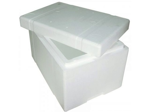[54001077] BOÎTE ISO-BOX EN POLYSTYRÈNE AVEC COUVERCLE - DIMENSIONS EXTÉRIEURES 40 x 30CM HT 17.5CM - DIMENSIONS INTÉRIEURES 37 x 27CM HT 14CM
