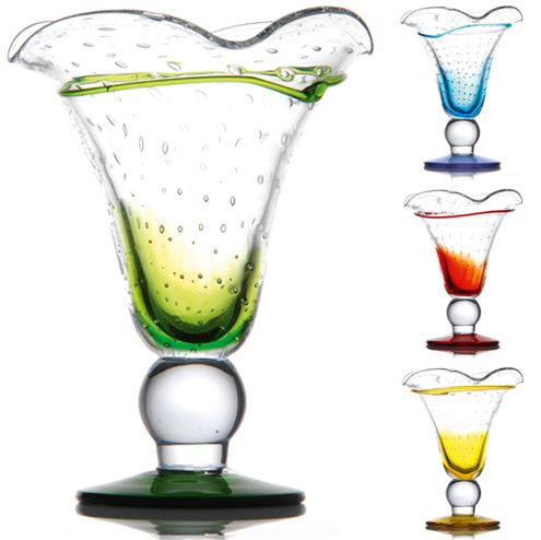 [71400009] ALIZEE TULIP BOWL Ø15CM H18CM 40CL 4 ASSORTED COLORS