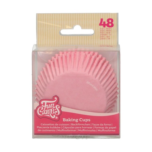 [70407327] FUNCAKES CAISSETTE CUPCAKE ROSE CLAIR 48 PCES