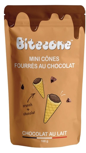 [08055549] BITECONE MINI CONE FILLED WITH 31% MILK CHOCOLATE 100GR