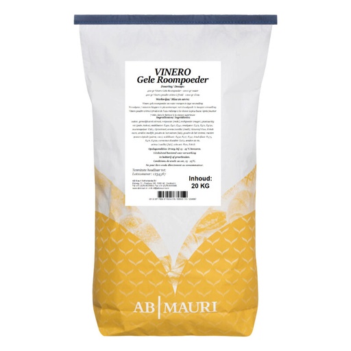 [05101379] AB MAURI VINERO GELE ROOMPOEDER - KOUDE BEREIDING 20 KG = ZAK