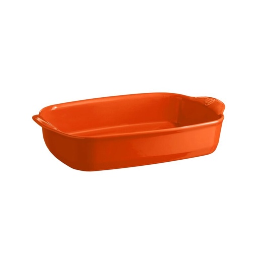 [57690053] EMILE HENRY PLAT ROTIR TOSCANE 36X23CM 2.70L-ORANGE