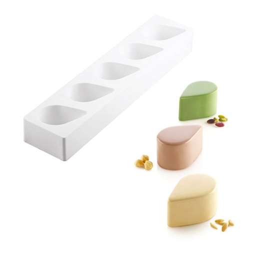 [51657444] SILIKOMART VORM MULTIFLEX DROP 125 80X51MM H 45MM VOL 125ML = STUK