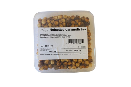 [14040341] GEKARAMELISEERDE HAZELNOTE 0,85KG = DOOS
