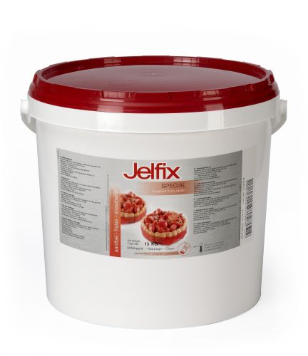 [03040201] JELFIX SPECIAL STRAWBERRY GLAZE BUCKET 15 KG 
