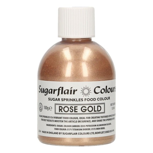 [08053244] SUGARFLAIR PAILLETTE EN SUCRE SCINTILLANT OR ROSE 100GR