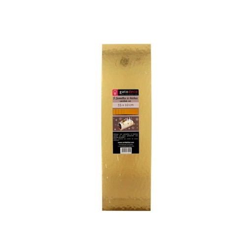 [08075962] CARTON OR SOUS BUCHE 35X10CM 5 PIECES