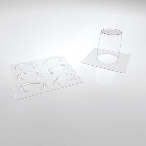 [08056325] PCB Mokken mallen en handgrepen voor 3 stuks ø 8 cm H. 10 cm 4 stuks ***s/cd***