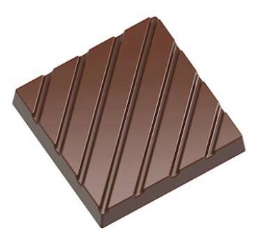 [70410440] MOULE À CHOCOLAT CARAQUE AVEC LIGNES CW198013.5X27.5CM * 3X7 *5.5GR