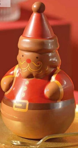 [60700704] 070437 PRINTPLAAT SANTA CLAUS MALLEN "IN MIJN KAP" THERMOFORMÉ 15X8,7CM ±80GR 10STKS