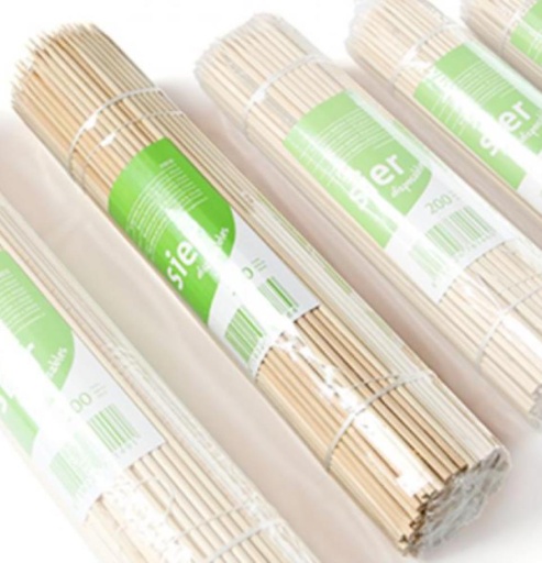 [53522253] SIER BROCHETTES BAMBOU Ø 3 MM / 25CM-PAQUET 200P