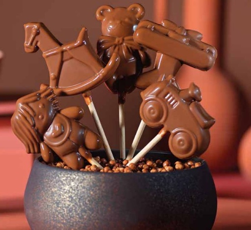 [08057527]  070389 PCB BLISTERS LOLLIES SPEELGOED VAN WELEER 5 ONTWERPEN VOOR 45 LOLLIES EN STOKJES 9 STUKS ***S/CD***