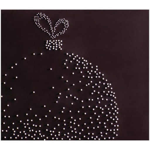 [08056675]  060349 PCB EINDE CN MET RELIËF KERSTBAL 8,5X7,5 CM 72 STUKS ***s/cd***