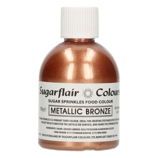 [08053234] SUGARFLAIR MOUSSERENDE SUIKER PAILLETTEN BRONS 100GR