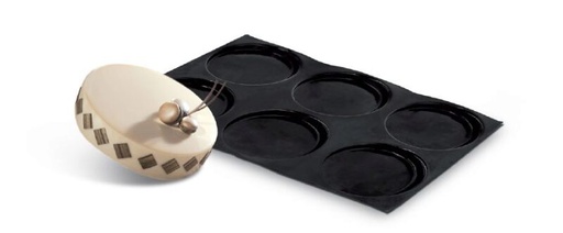 [70408428] FP-02452 FLEXIPAN® ORIGINEEL ROND 60X40CM 6EMP Ø14CM H2.5CM VOL 360ML