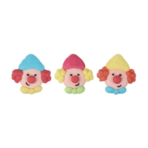 [08060250] 1051790 TETE DE CLOWN AU CHAPEAU DIAM 30MM 80PCE ***S/CDE***