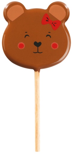 [08057045] 061207 PCB LOLLIPOPS CL MR AND MRS TEDDY 2 DESIGNS Ø5.5 CM AND BAGS 60PCS ***S/CD***