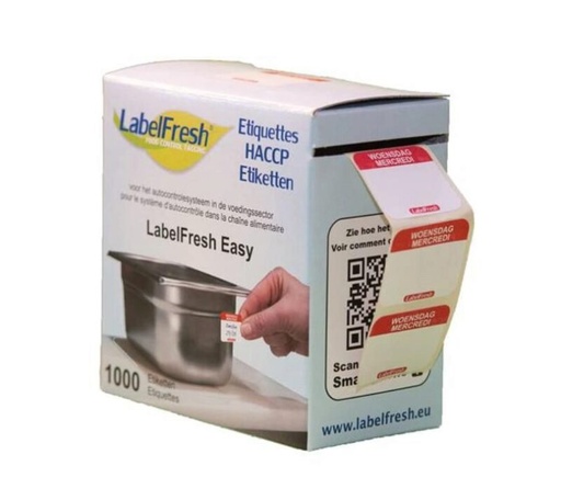 [70409747] LABELFRESH *EASY* 1000 LABELS 30 X 25 MM "WEDNESDAY"
