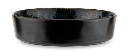 [57661138] LE COQ PHOBOS BLACK BLUE DOTS ASSIETTE 18XH4CM CREUSE BORDS DROITS  STONEWARE