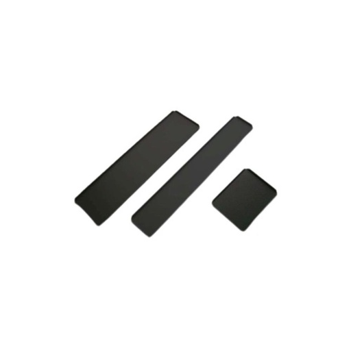 [53302076] BLACK ALUMINUM TRAY 60X15XH1CM STRAIGHT EDGE CUT ANGLE