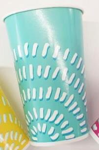 [25101141] COLORED PAPER CUP GRANITA/MILK SHAKE 400ML "SUNRISE" PACK OF 50 PCES
