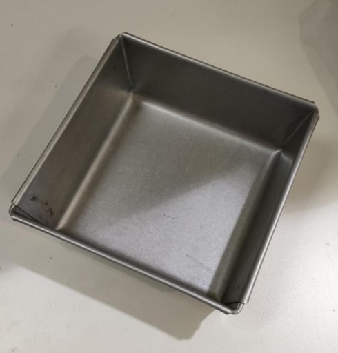 [51201375] VIERKANT BROODBORD 19X19H6.5CM ALUMINISEBROOD 800GR