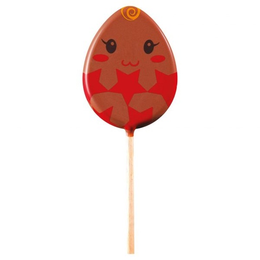 [08057073] 061242 PCB BLISTERS LOLLIES EI VOOR 45 PRINTS H. 6,5 CM EN STICKS 9ST ***s/cd***
