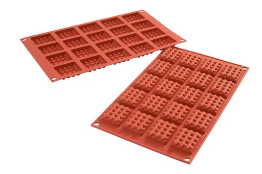 [70408615]  SILIKOMART SF147 MINI WAFFEL SQUARE NON-STICK MOLD GN1/3 -50° TO 250°