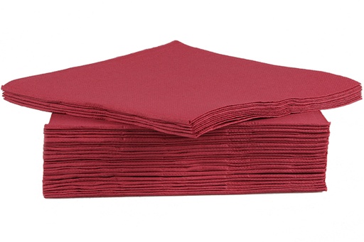 [44665116] SERVETTEN BORDEAUX 38X38CM 40 STUKKEN=PAK