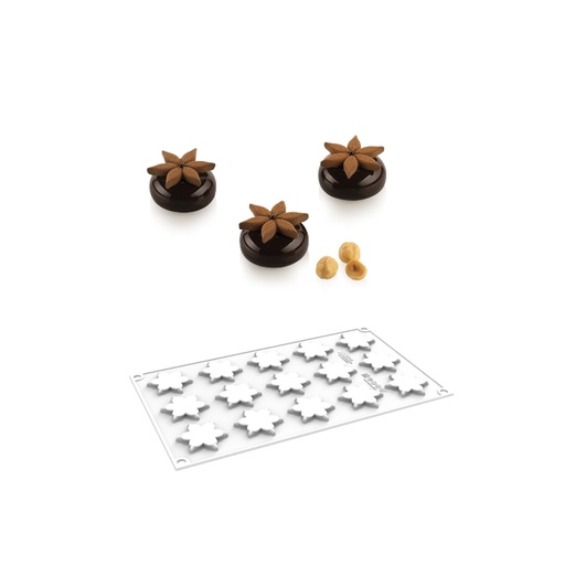 [51661581] SILIKOMART SILICONEN MOLD COROLLE 4 Ø4.5CM H0.6CM