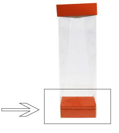 [60700283] SOCLE N°8 ORANGE POUR FOND SACHET 8X5X3CM 100PCS