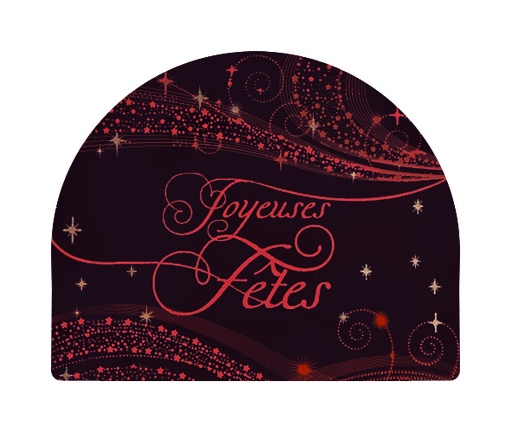 [08058097] 088113 PCB EMBOUTS DE BÛCHETTES ARRONDIS CN JOYEUSES FÊTES 4X4 CM 108PCS 