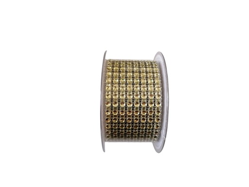 [60795769] "SANTANA" GOUDEN STRASS LINT 40 MM X 2 M FOST+ INBEGREPEN