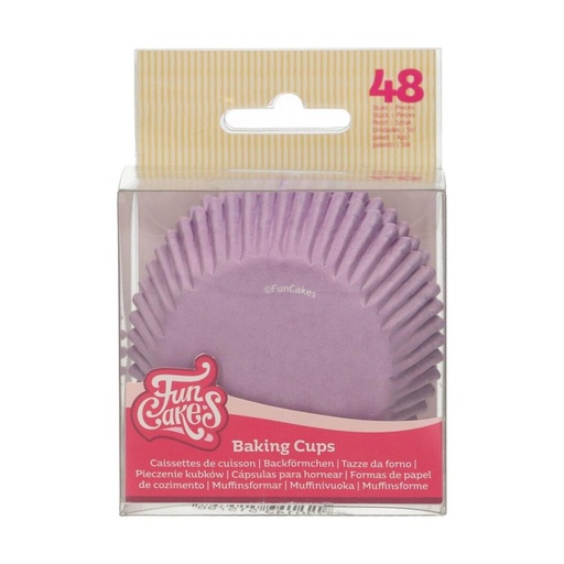 [70407319] FUNCAKES CAISSETTE CUPCAKE LILA 48 PCES FOST+ INCLUS