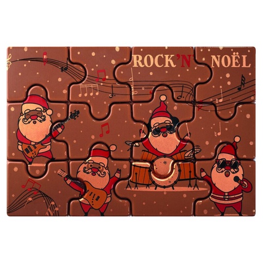 [08057242] 087171 PCB BLISTERS PUZZLES ROCK'N'NOËL 19X13 CM 10PCES ***S/CDE***