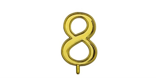 [70409022] GOUDEN CIJFERS 8 10 STUKS