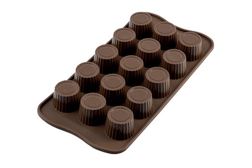 [70408072] +MOULE A PRALINE EN SILICONE BRUN PRALINE SCG07
